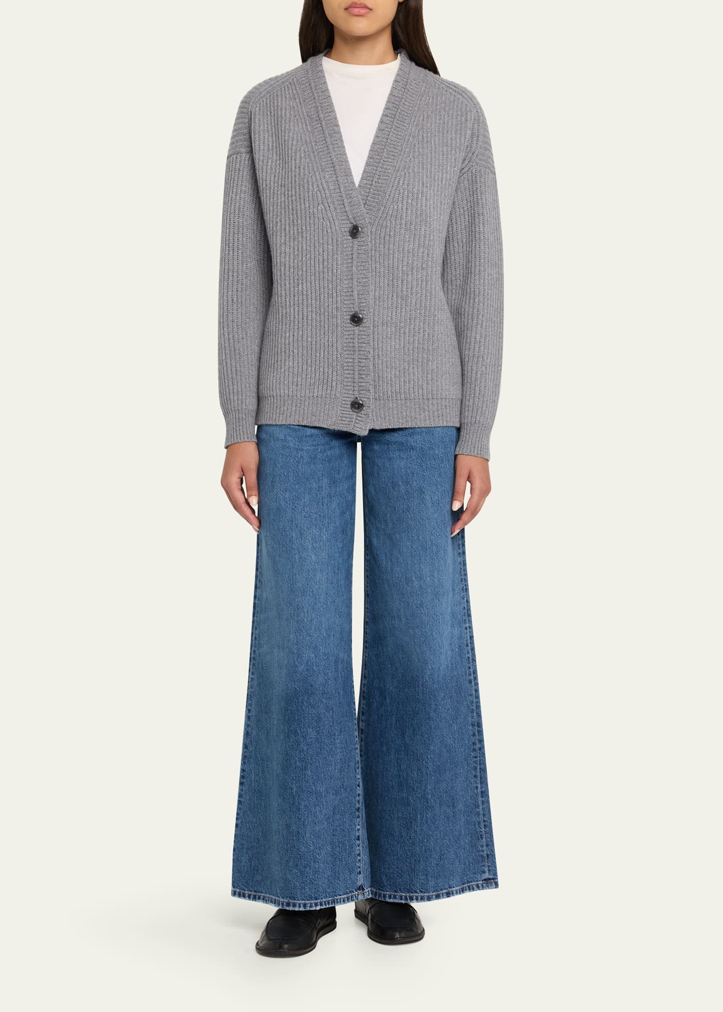 Ribbed Cashmere Cardigan - 2