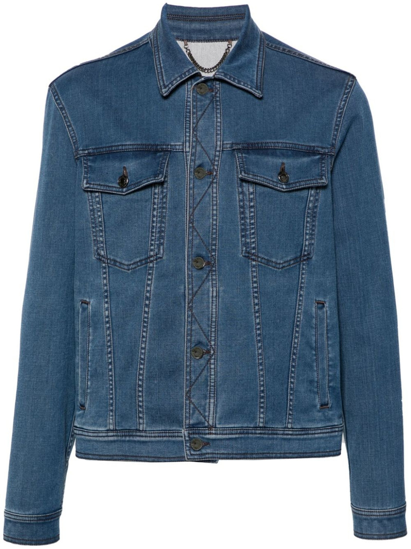 classic-collar denim jacket 1
