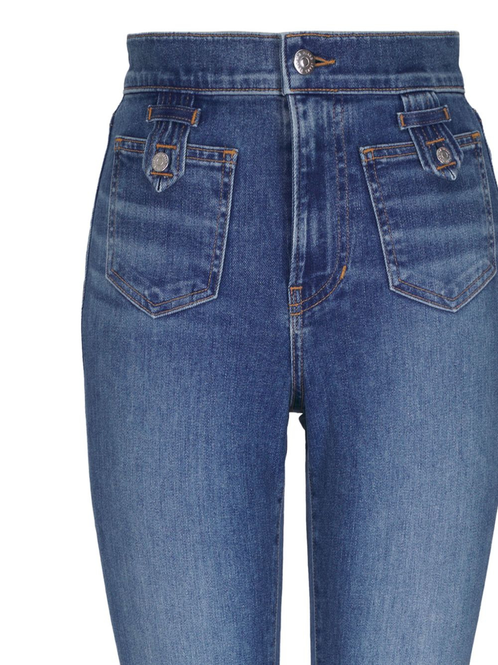 button-fly flared jeans - 2