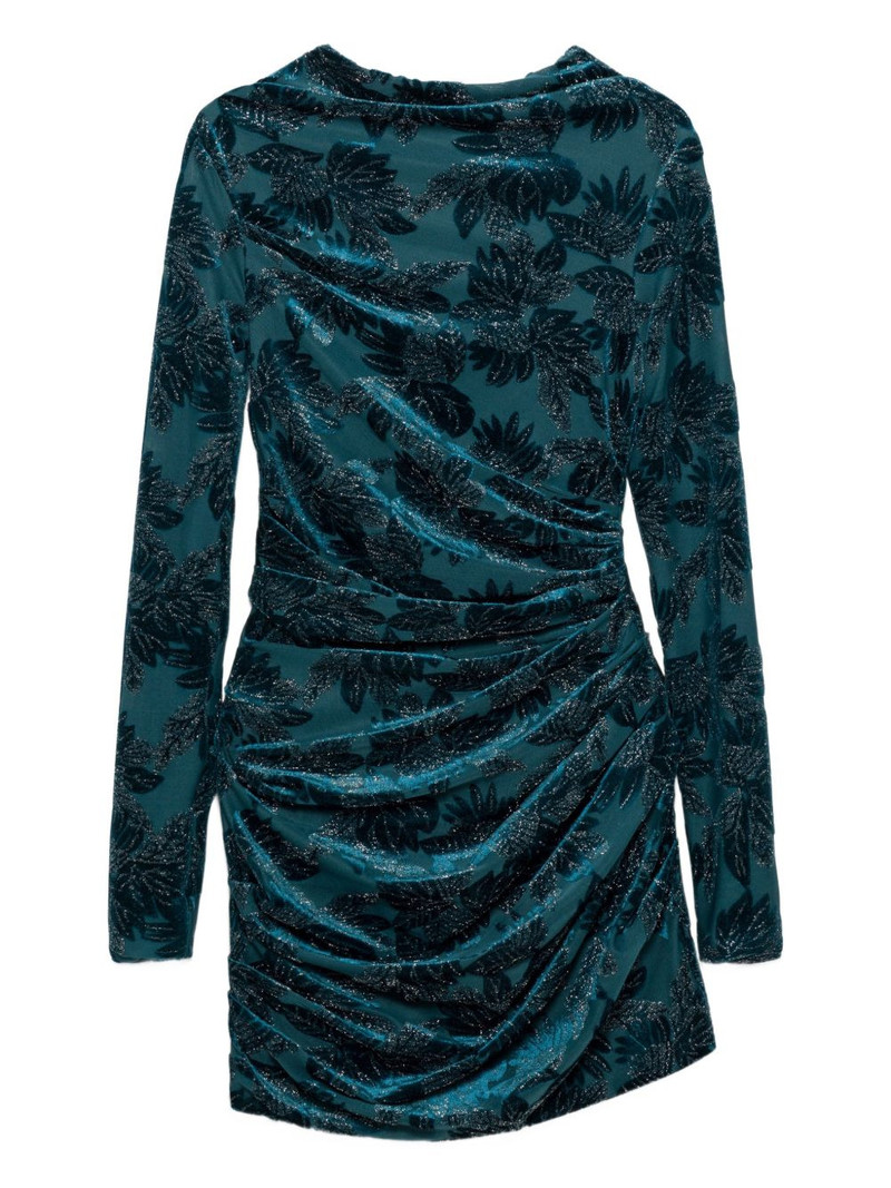Vallyn floral-pattern textured mini dress 1