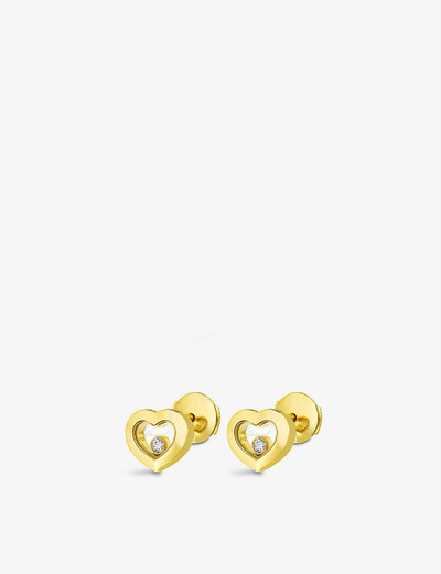 Chopard Happy Diamonds 18ct yellow-gold and 0.10ct diamond earrings outlook