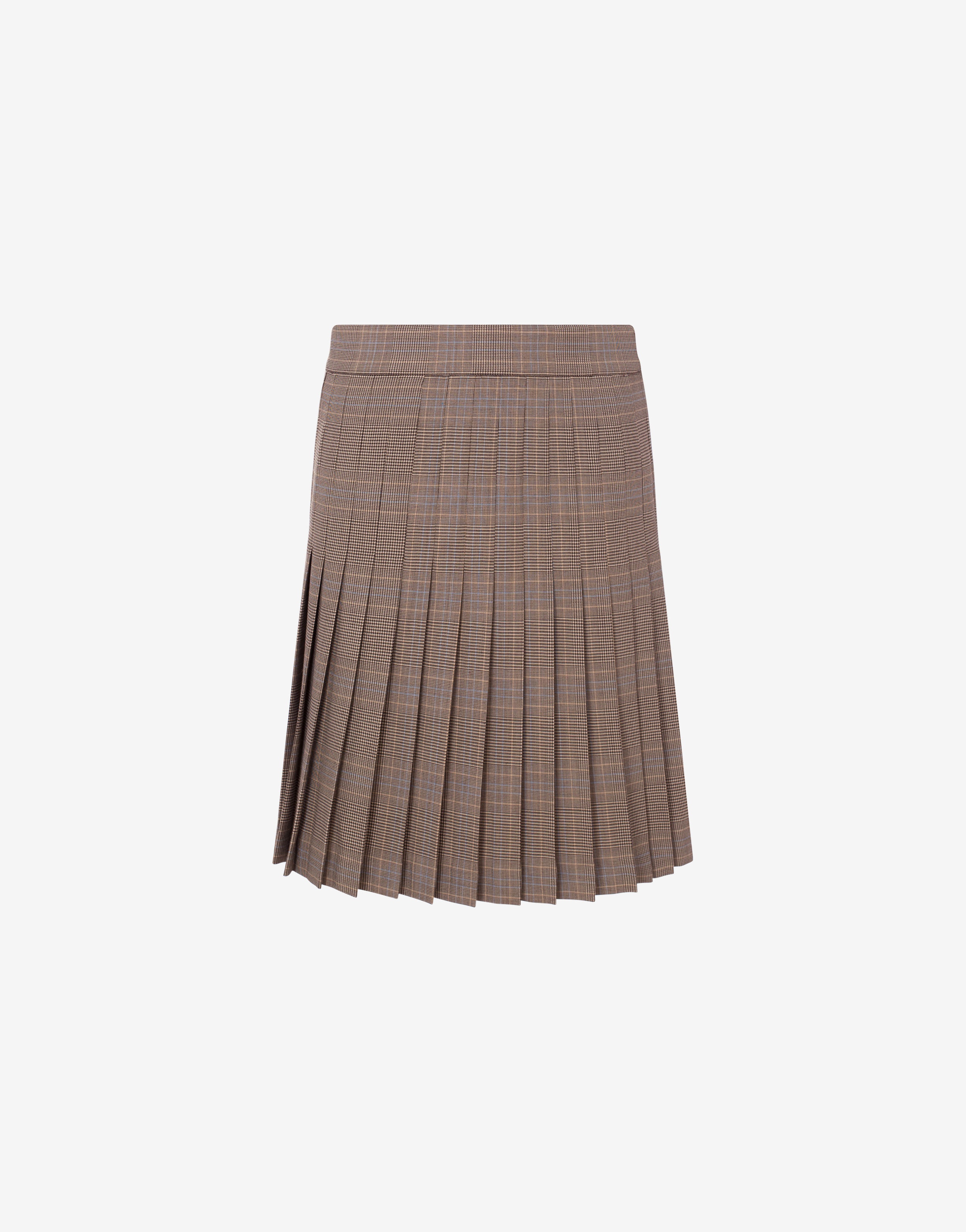 GLEN PLAID SKIRT WITH PLEATS - 1