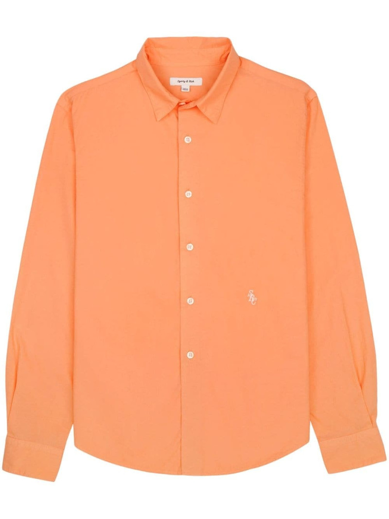 SRC logo-embroidered cotton shirt 1