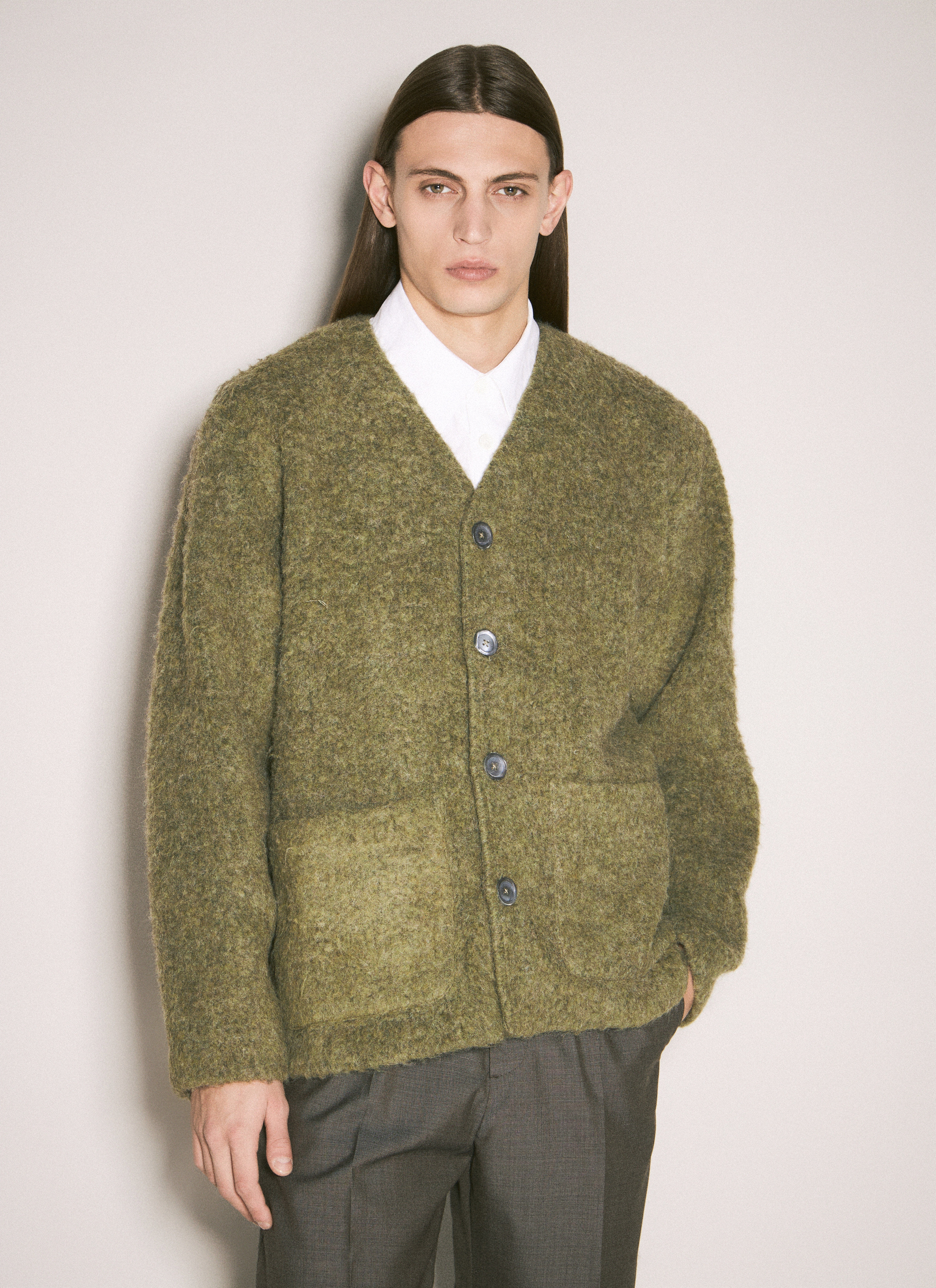 Brushed Knit Cardigan - 1