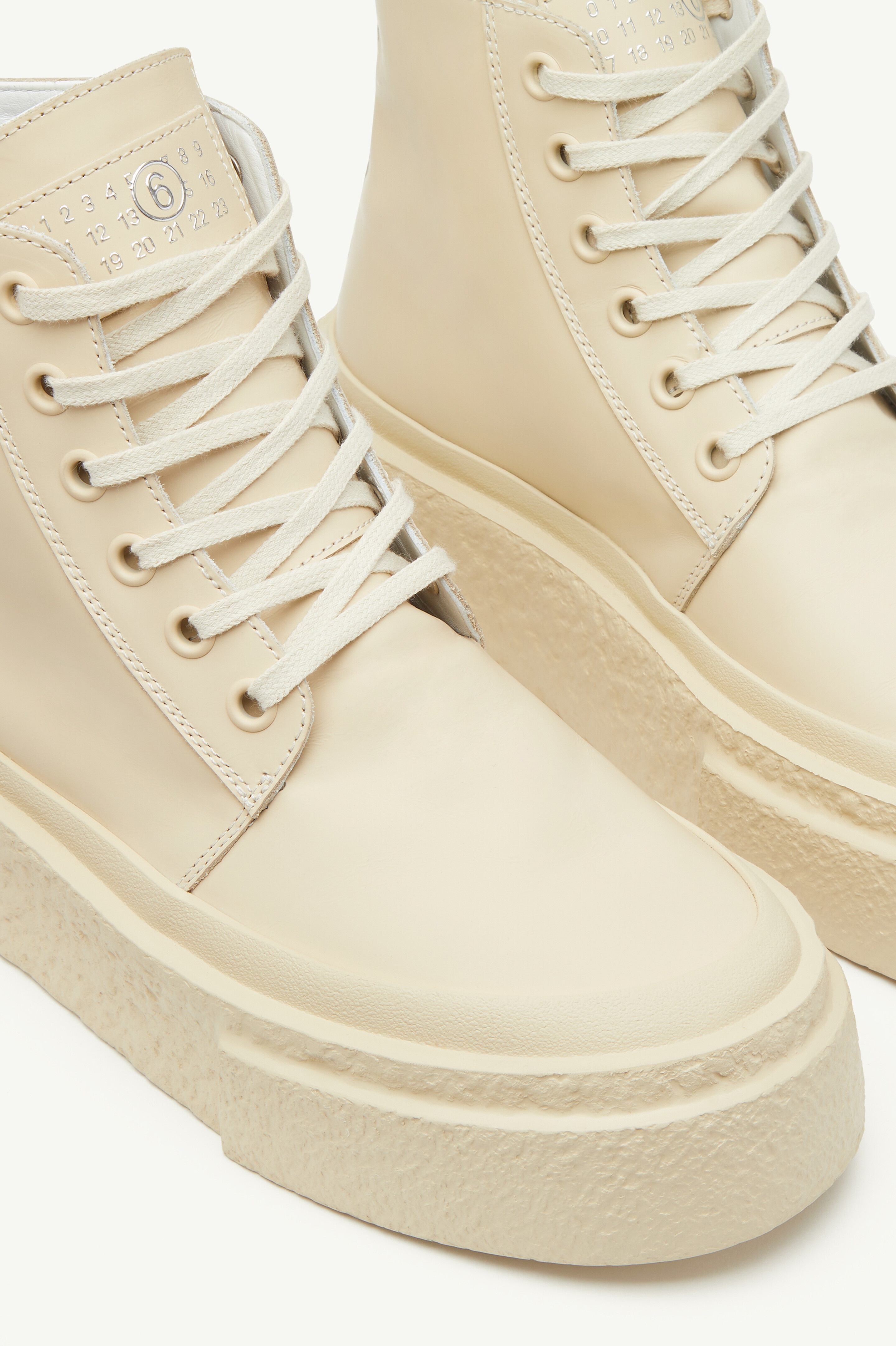 Lace-up Leather Sneakers - 5