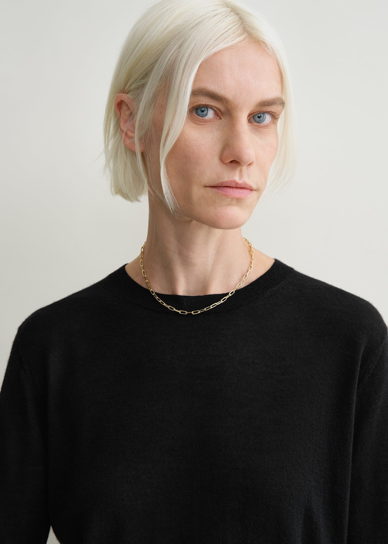 Fine crew-neck knit black - 5