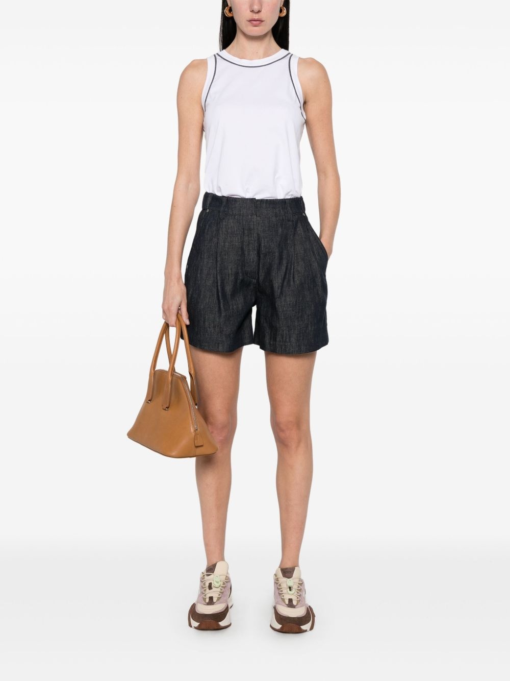 pleat-detail shorts - 2