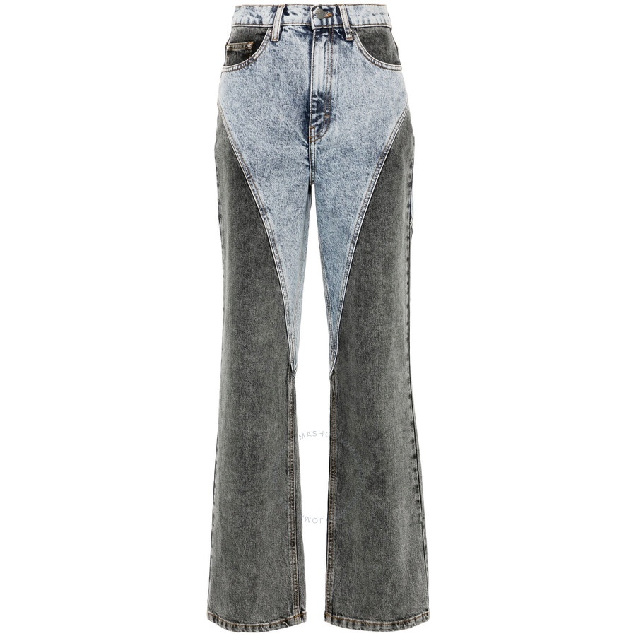 デニム・ジーパン ROTATE Woman Jeans Blue 112409 D02 Women's Blue Turn-Up Straight Jean | ME+EM