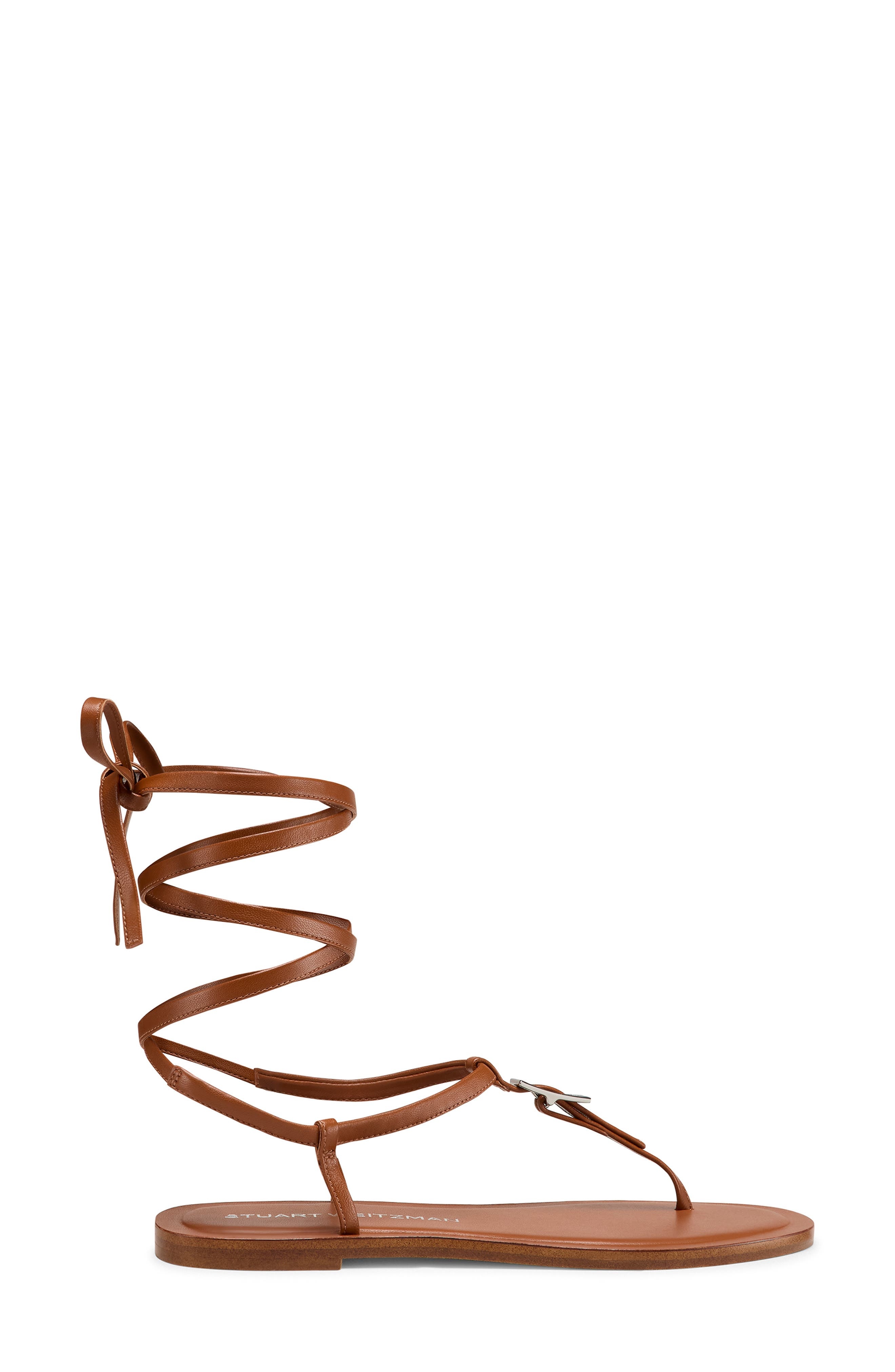 Stuart Weitzman Georgie Ankle Wrap Sandal in Bridle Brown at Nordstrom - 3