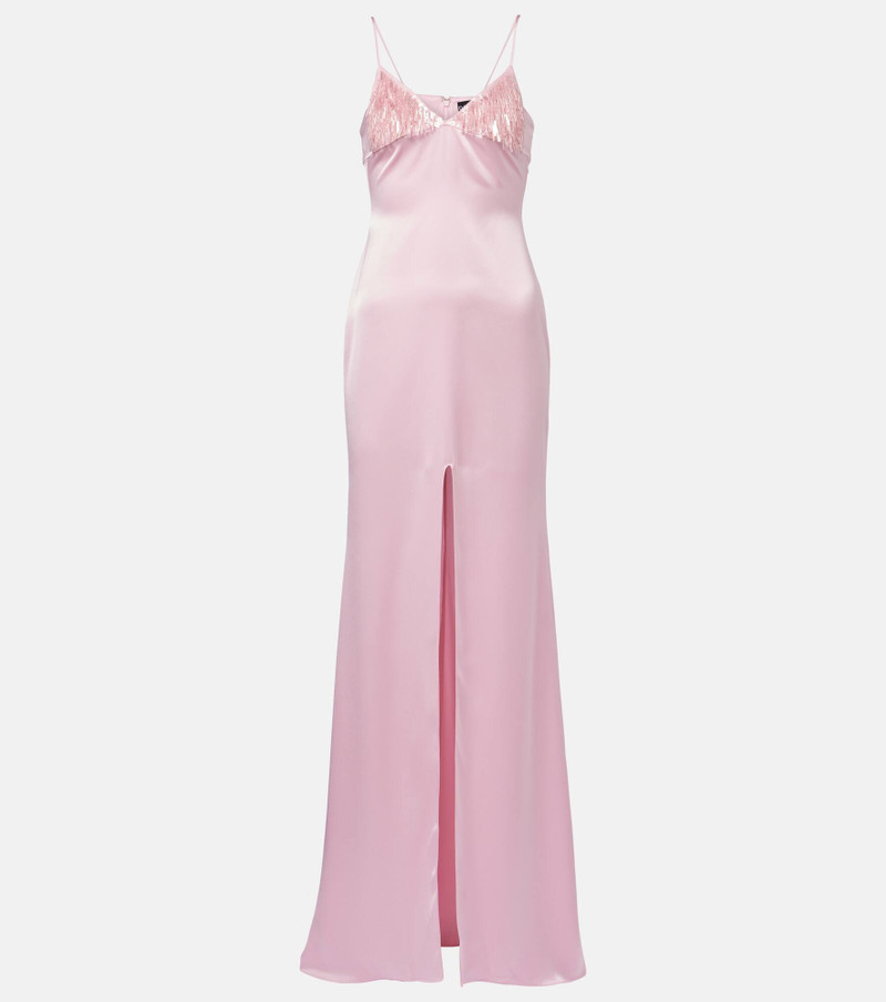Sequined satin gown - 1
