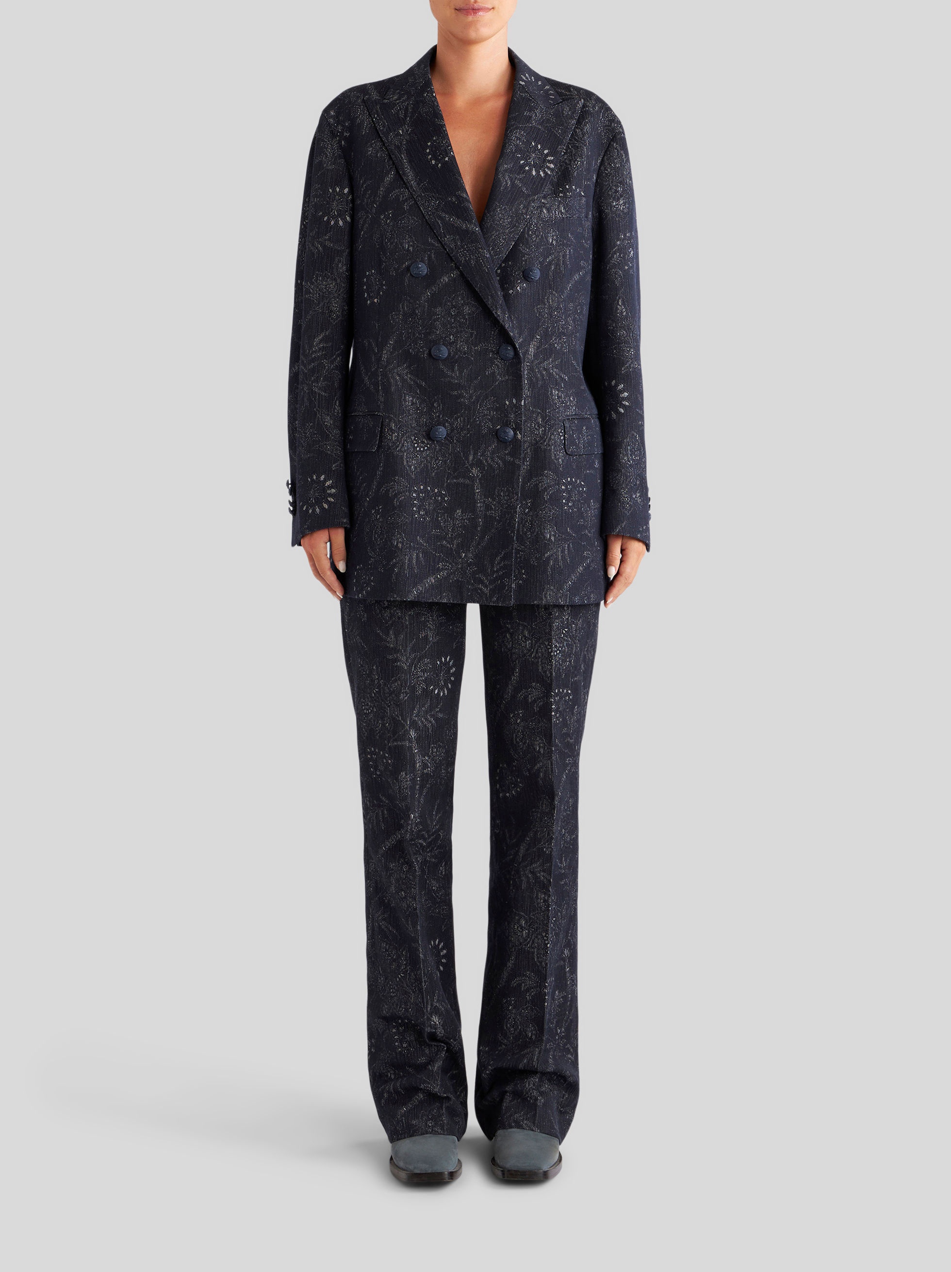 COTTON AND LINEN JACQUARD JACKET - 3