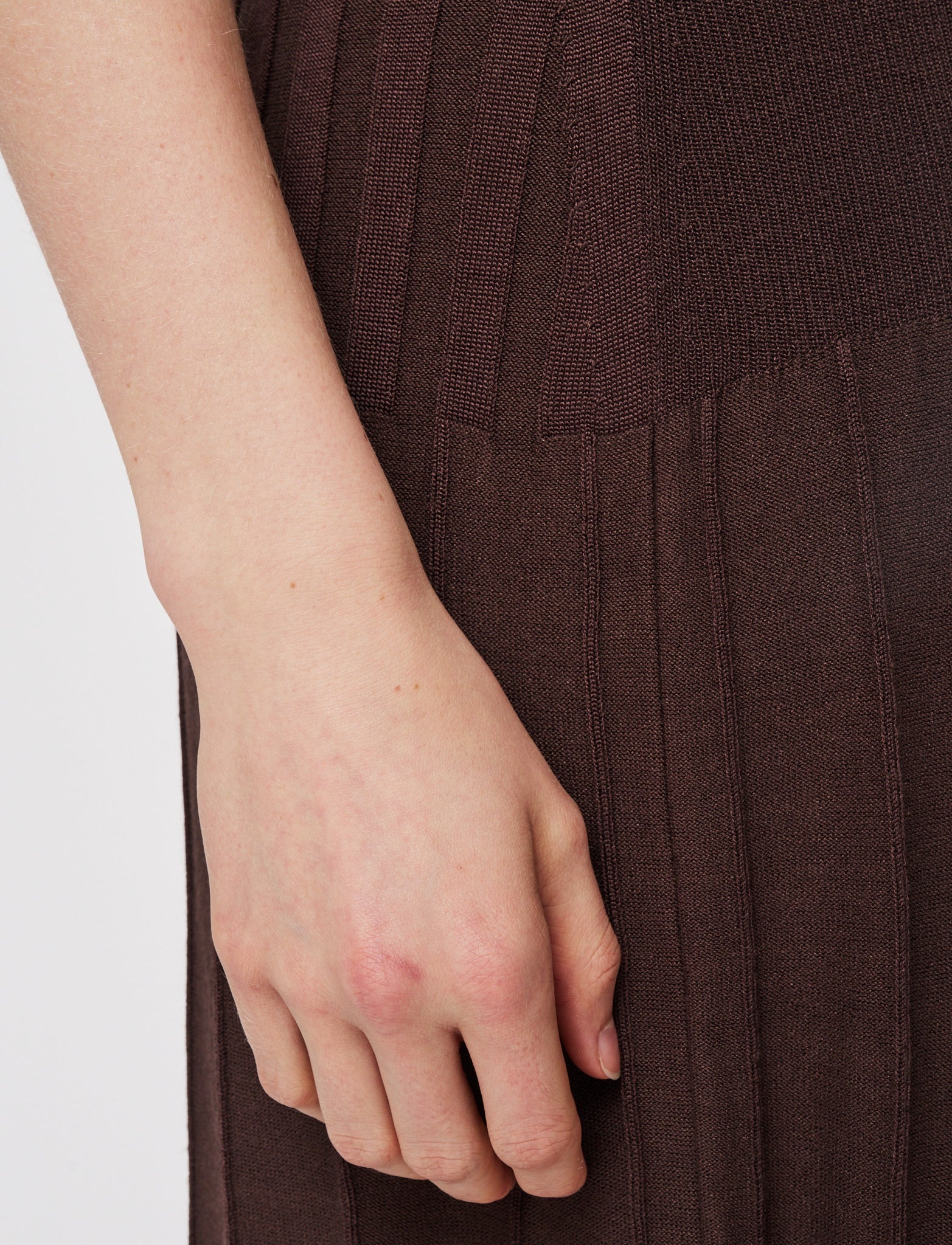 Satiny Rib Knit Dress - 8