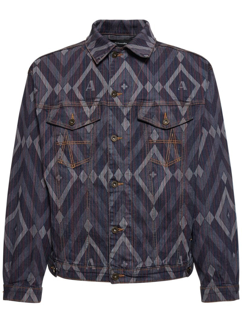 Signature printed denim jacket 1