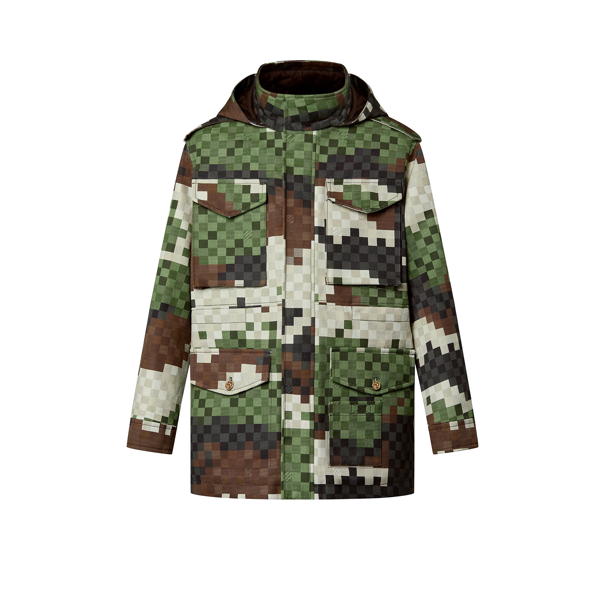 Cotton Damier Parka - 1