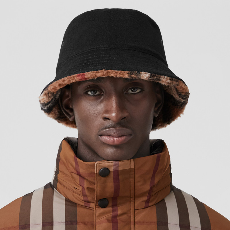 Reversible Check Fleece Bucket Hat 10