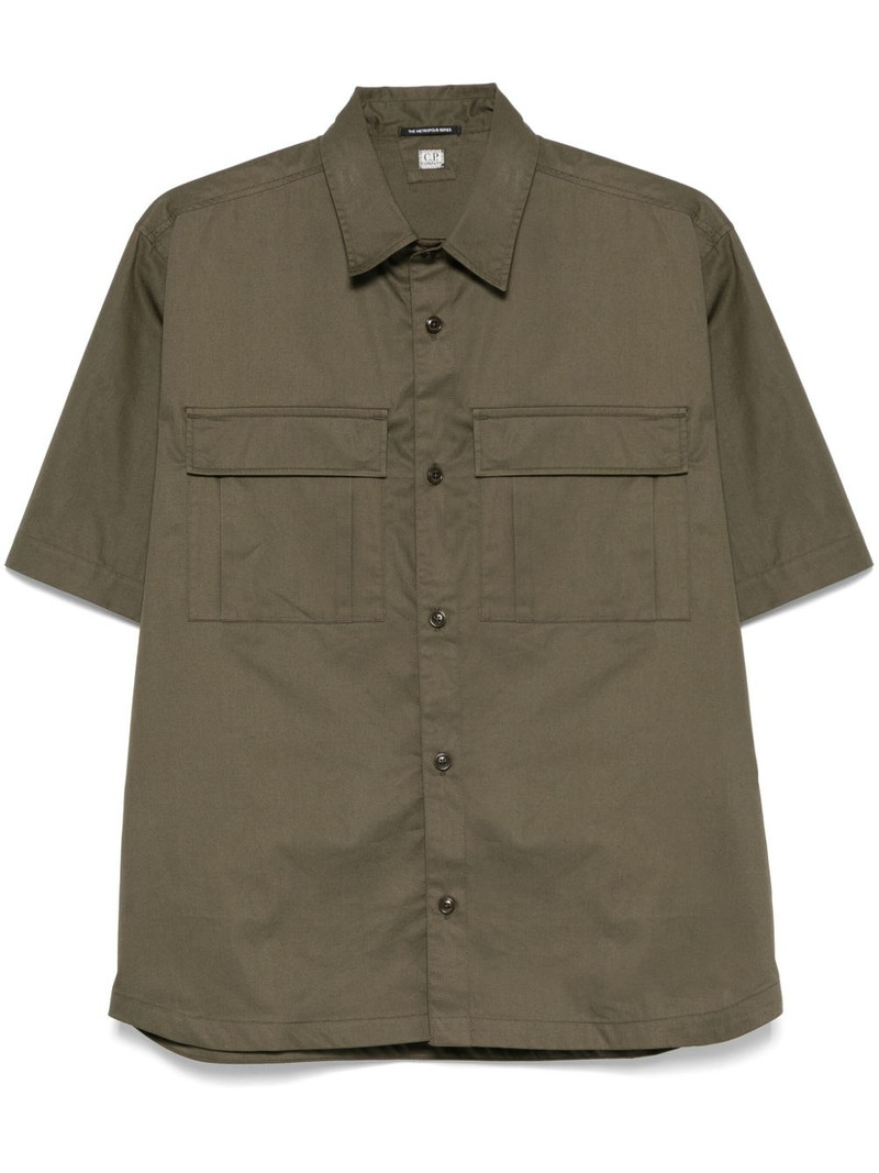 logo-patch cotton shirt 1