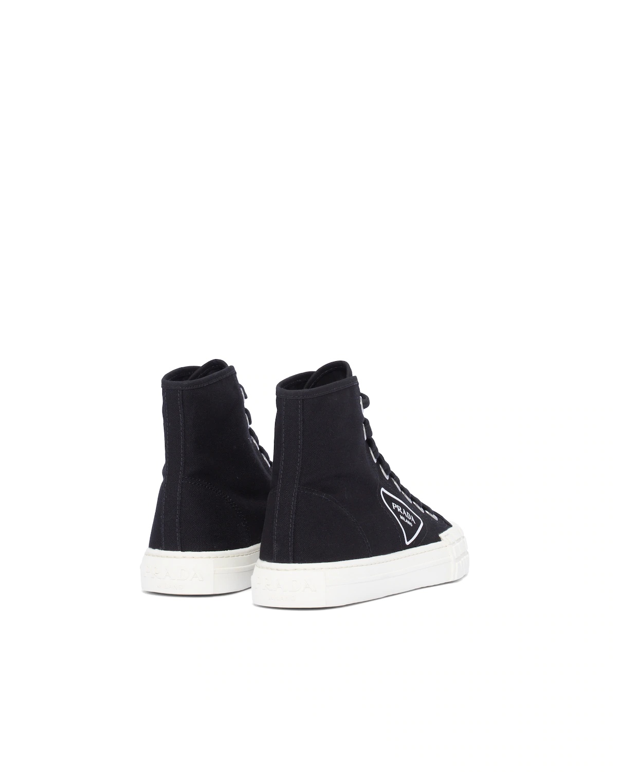 Cotton canvas high-top sneakers - 4