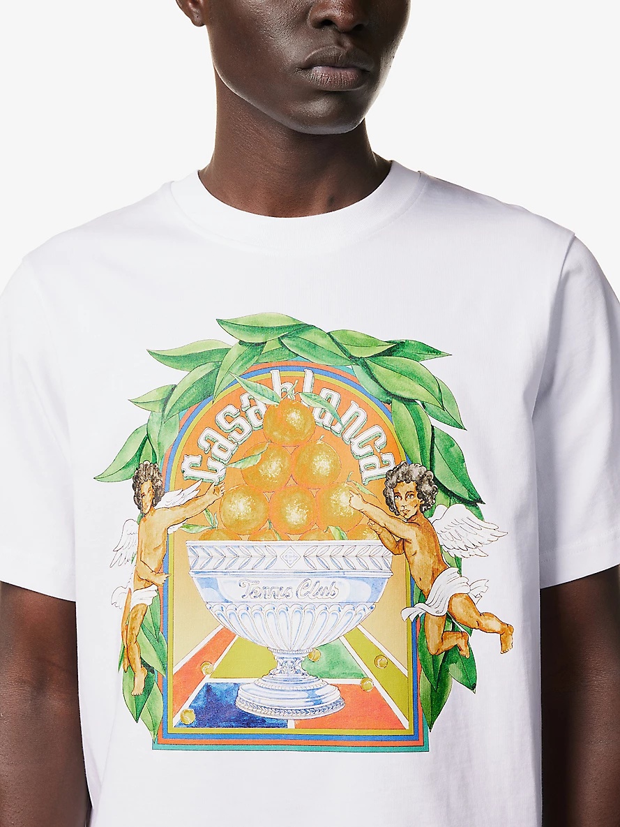 Triomphe D'Orange graphic-print organic-cotton T-shirt - 5