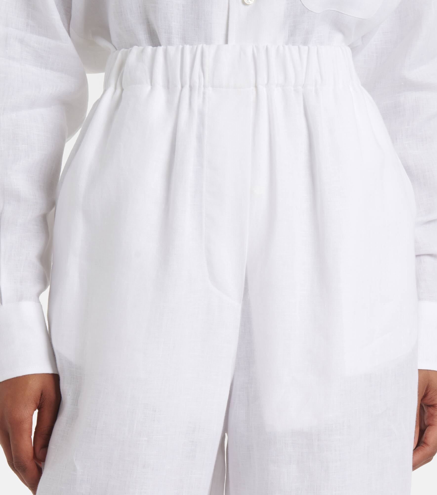 Valerio high-rise linen wide-leg pants - 4
