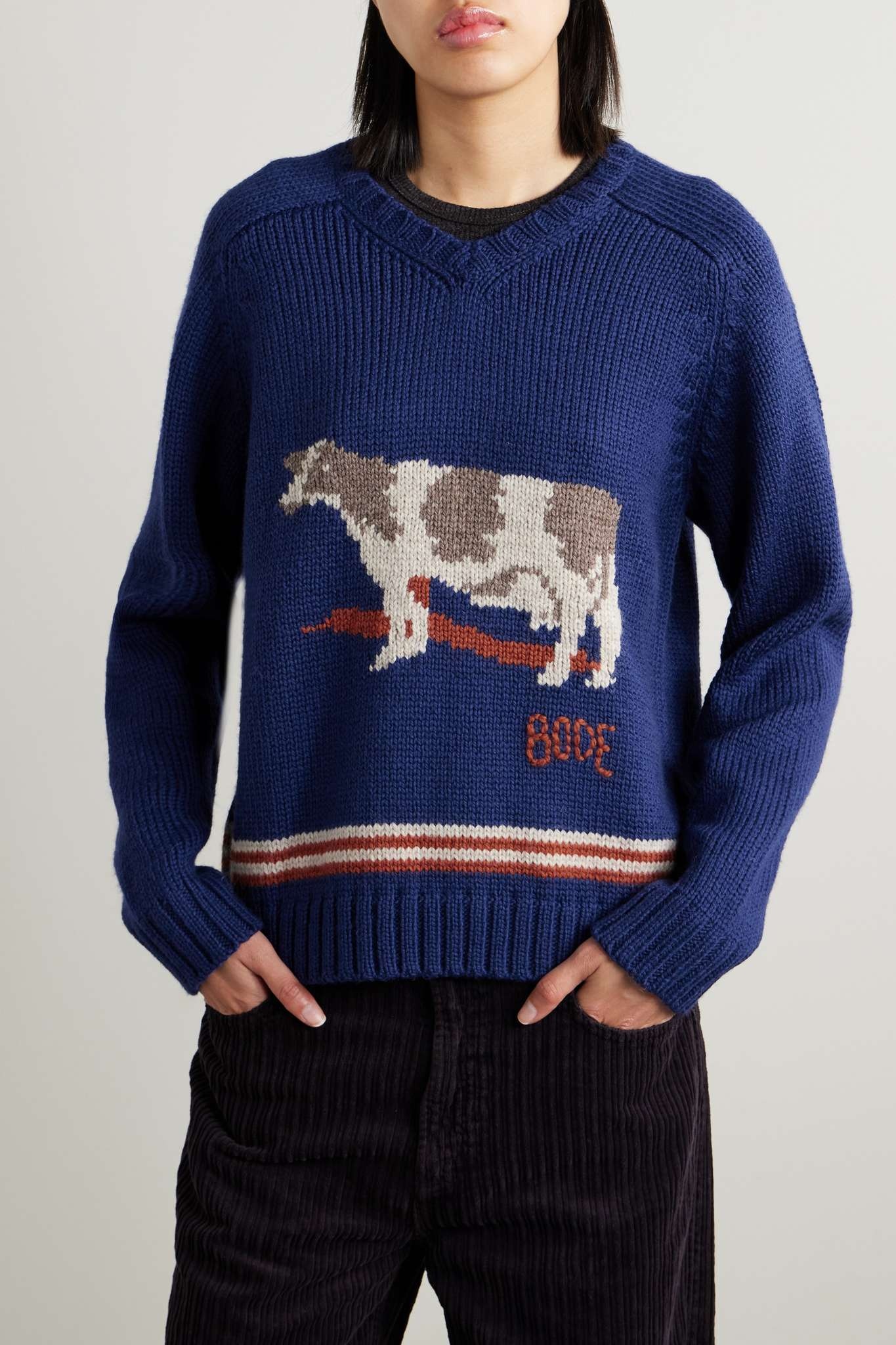 Intarsia wool sweater - 3