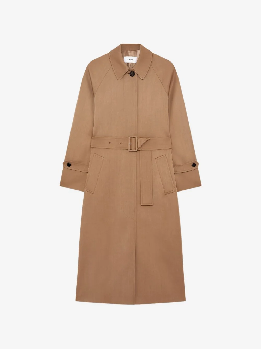 belted wool trench coat - 1