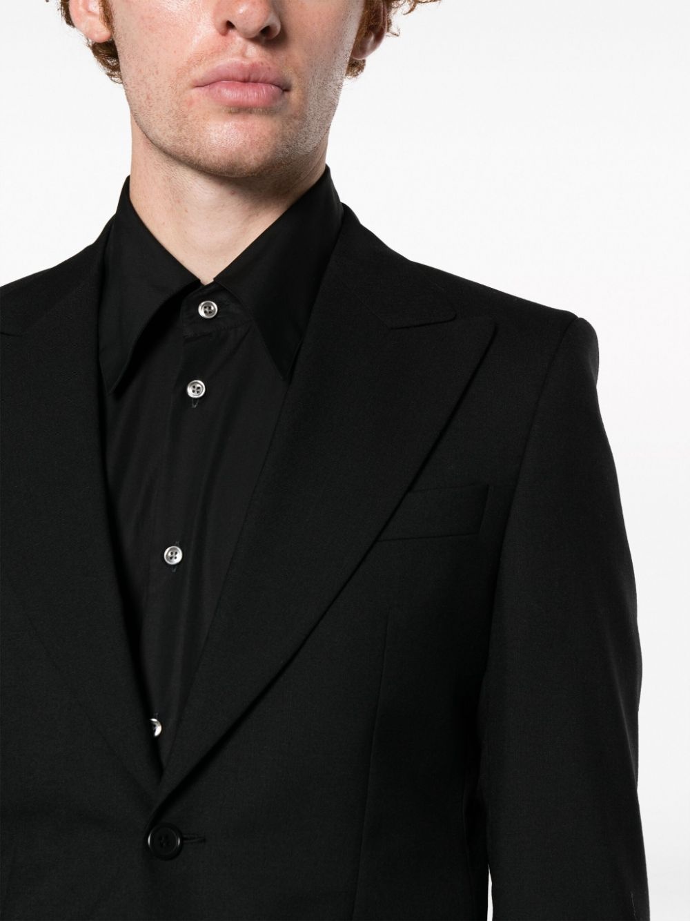 single-breasted wool blazer - 5