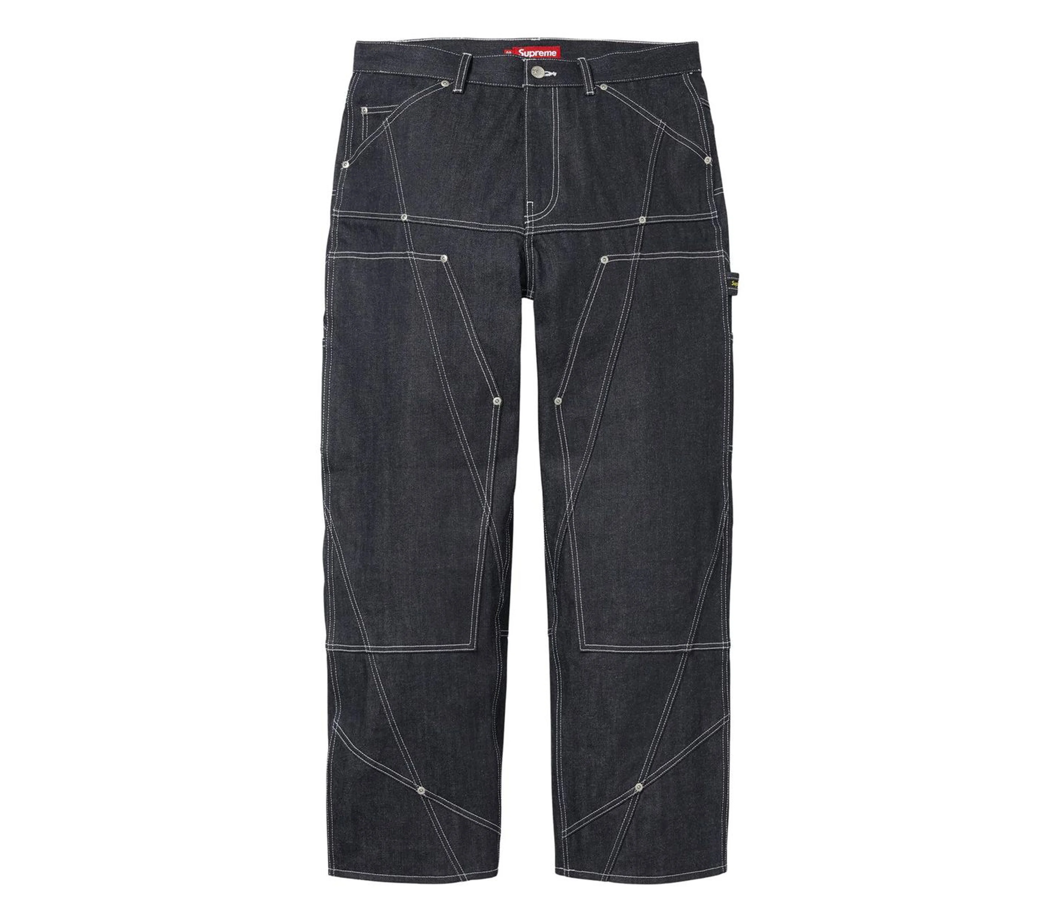 Supreme 'Contrast Stitch' Double Knee Pants (Raw Indigo) SS26 - 1