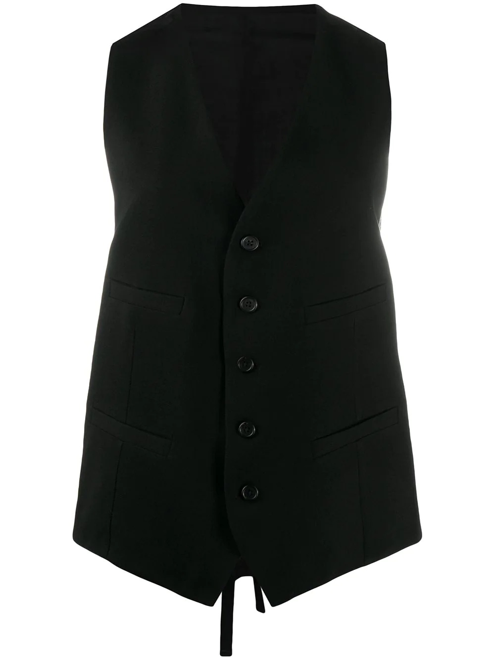 fitted button vest - 1