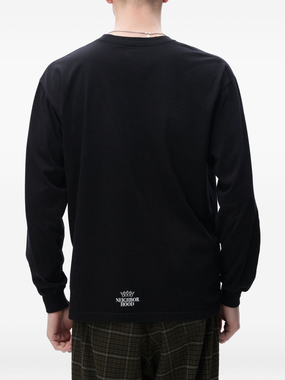 logo-print long-sleeve T-shirt - 3