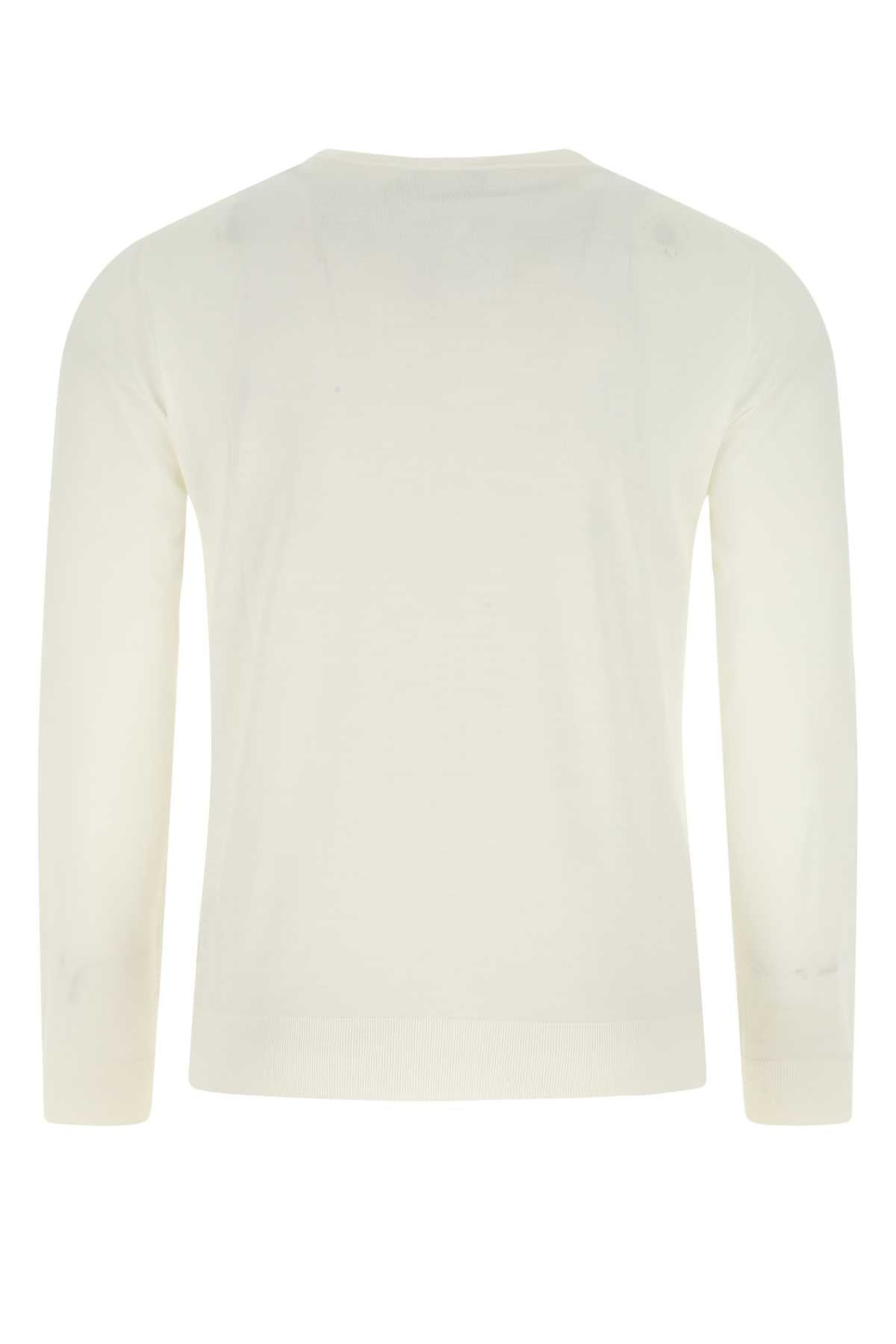 Prada Men Ivory Wool Sweater - 2