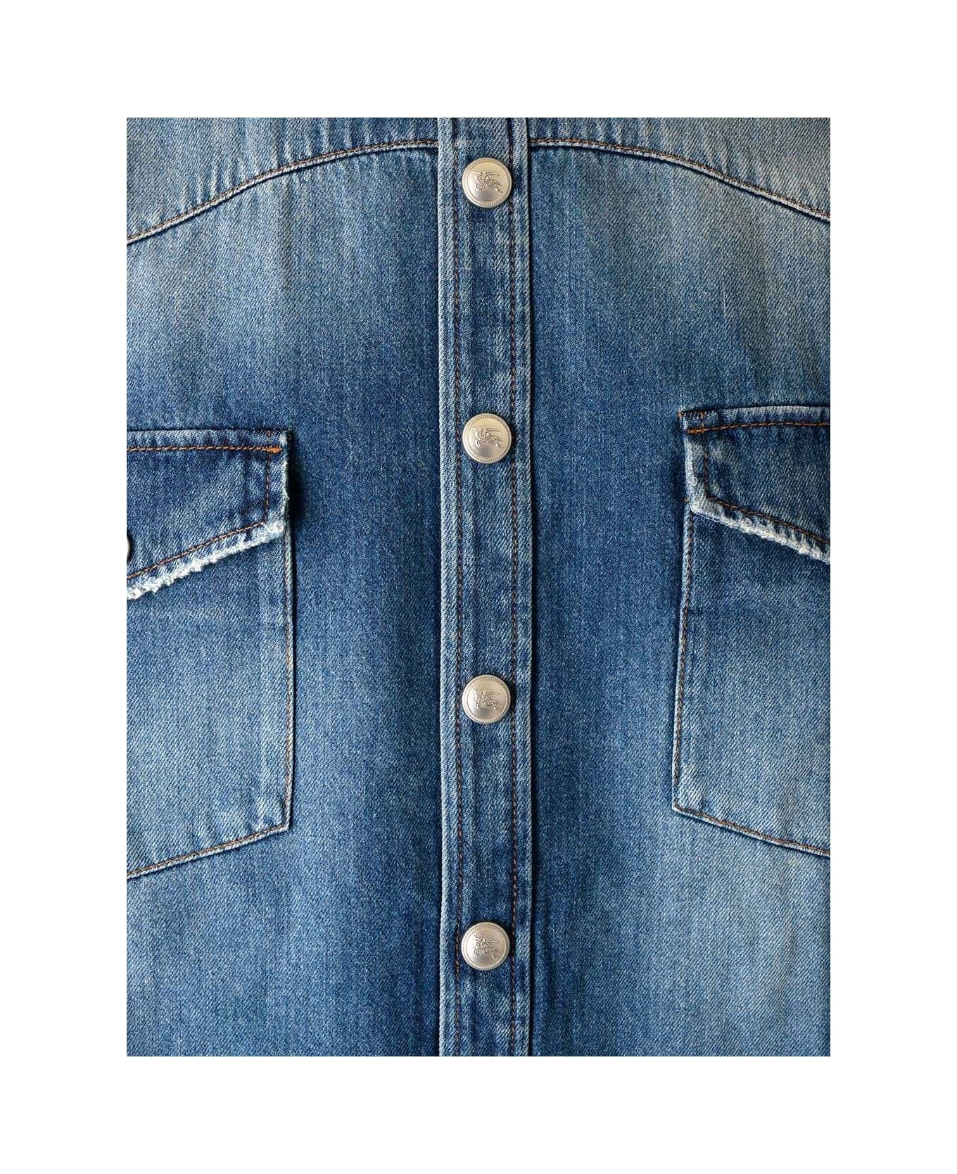 Denim Shirt With Pockets - 4
