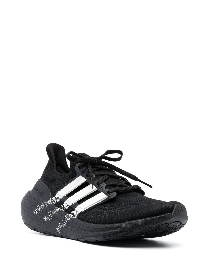 Y-3 striped lace-up sneakers outlook