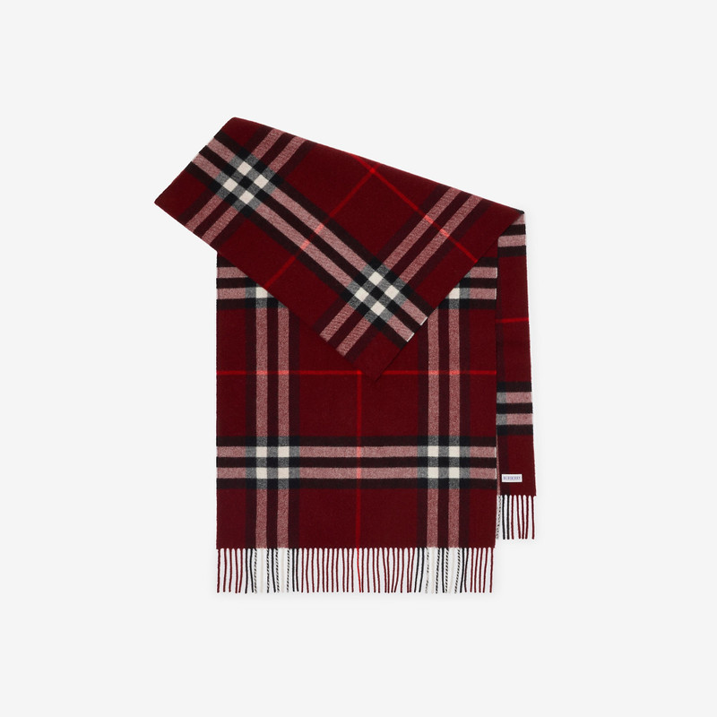 Wide Check Cashmere Scarf 1