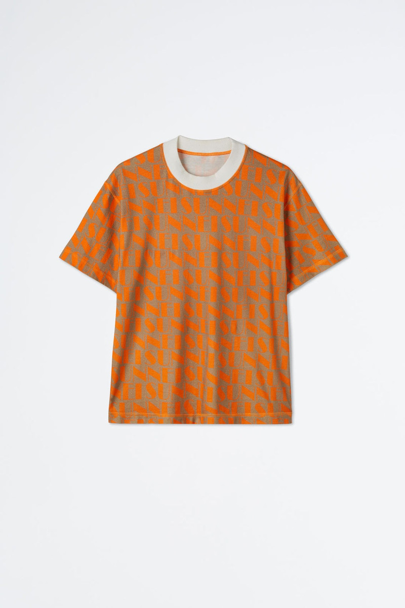 REVERSIBLE ORANGE & BEIGE LOGO T-SHIRT 1