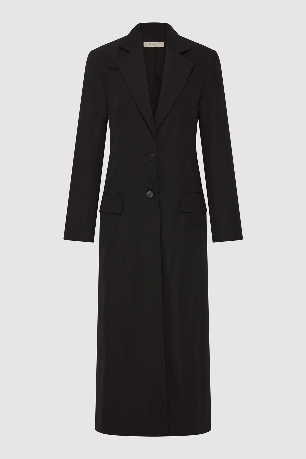 Tailored Maxi Coat - Black - 1