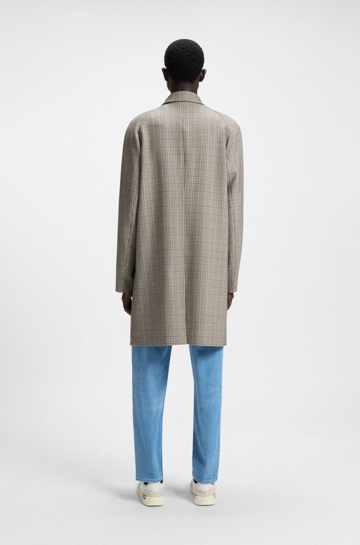 CLASSIC-FIT COAT WITH CHECK PATTERN - 5