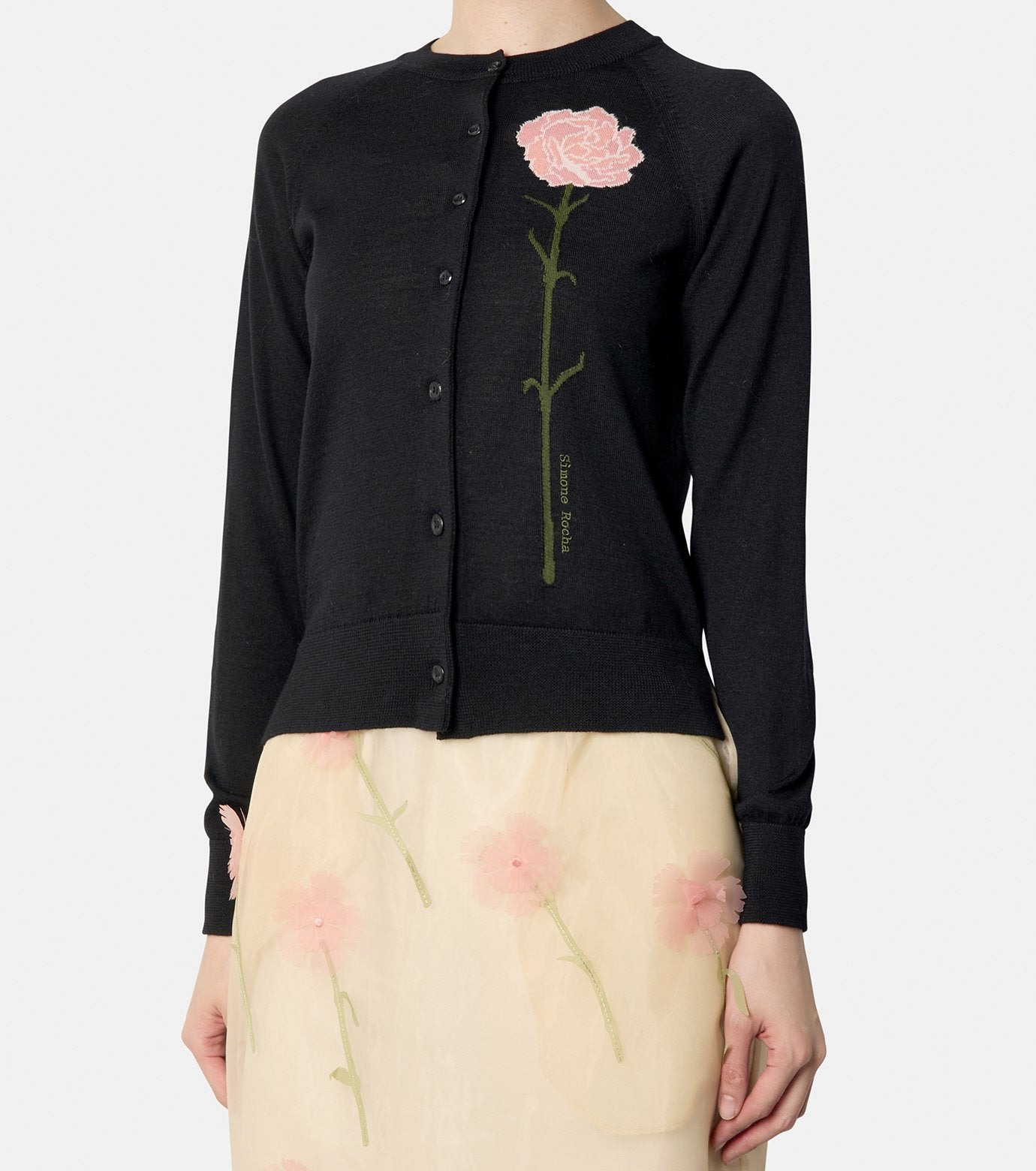 Carnation Detail LS Cardigan - 4