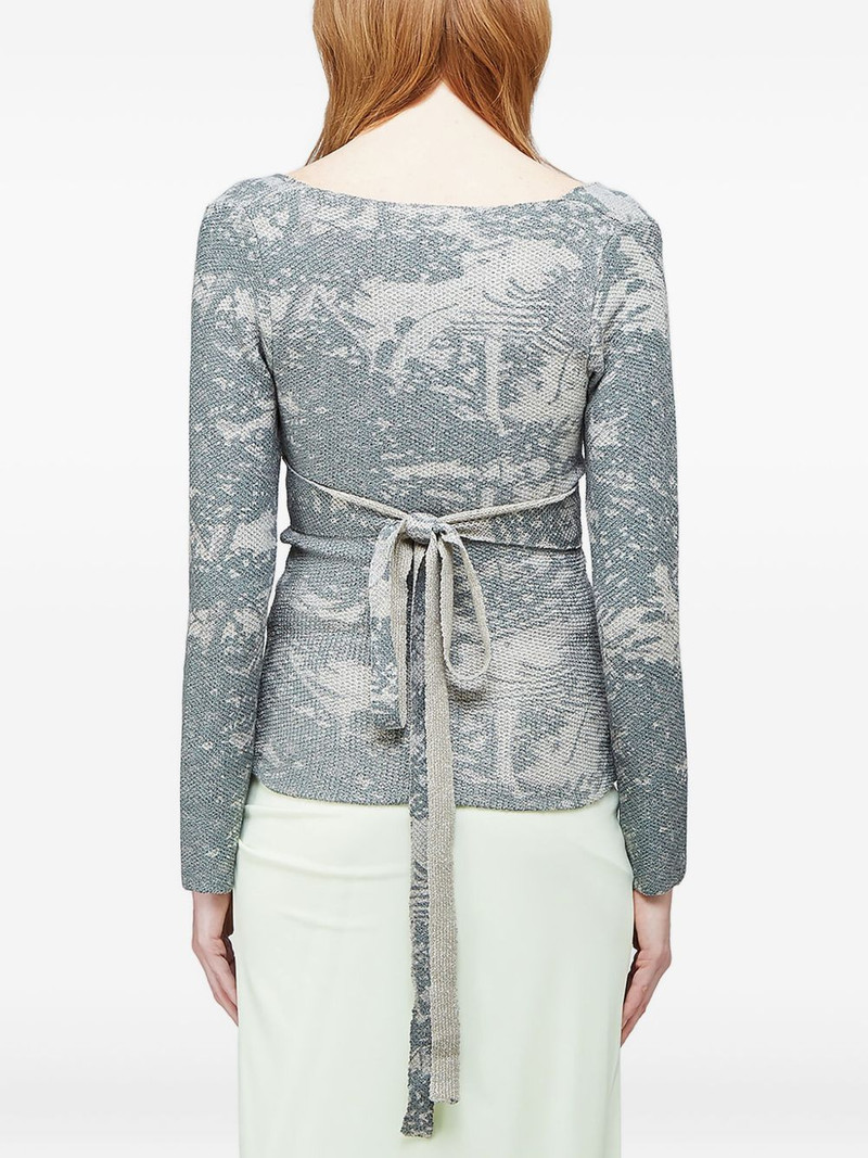abstract-print wrap-around T-shirt 4