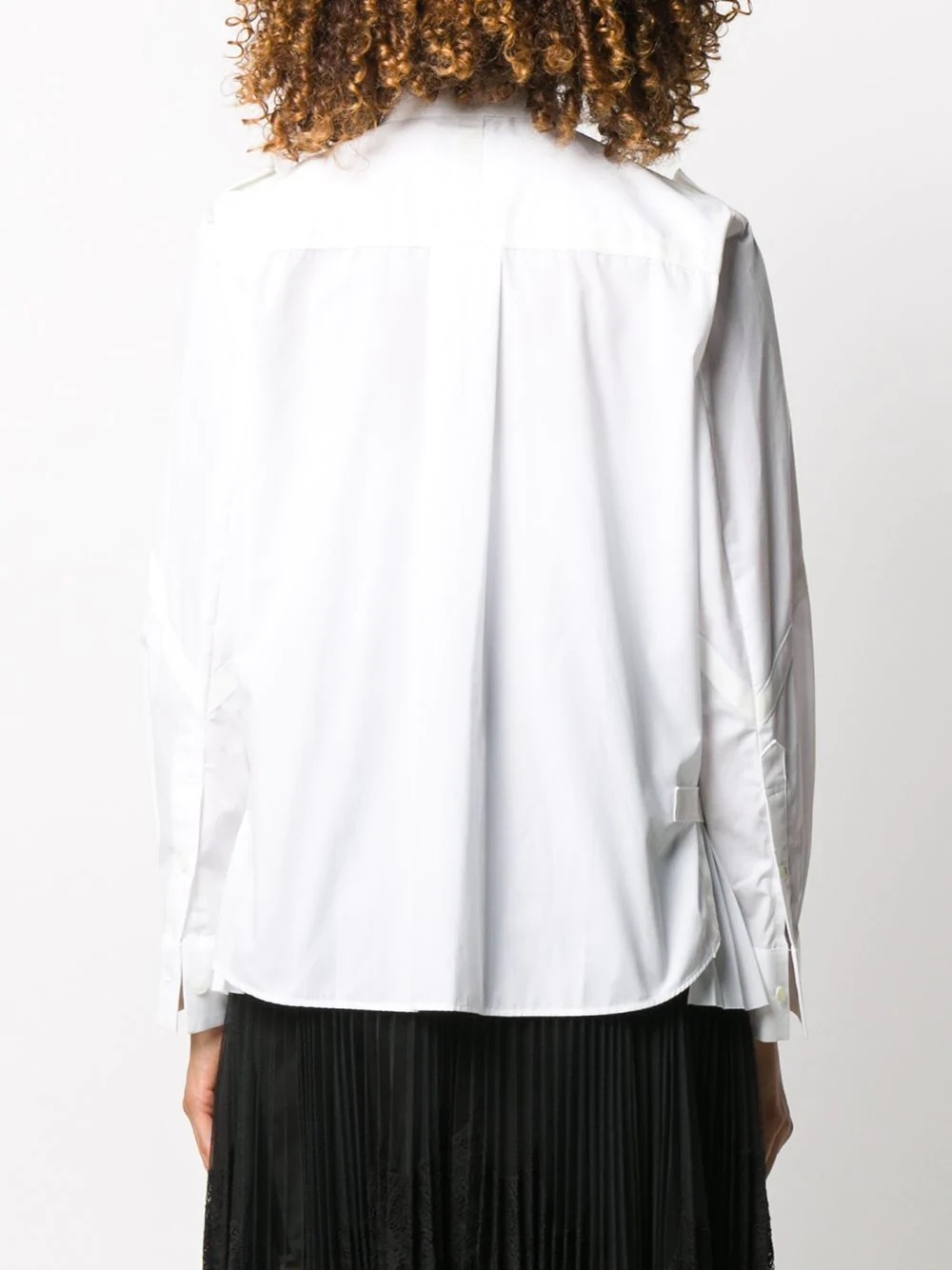 side-pleat long sleeve shirt - 4