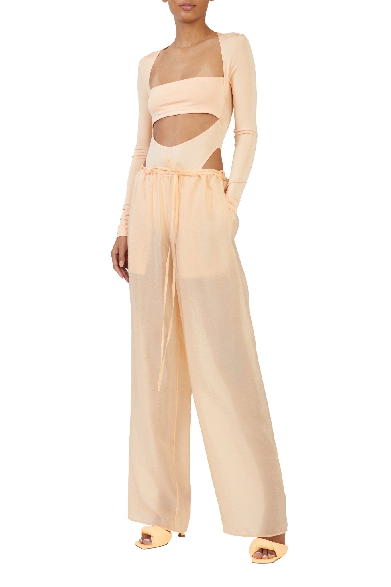 Sheer Cupro Drawstring Pant - 3