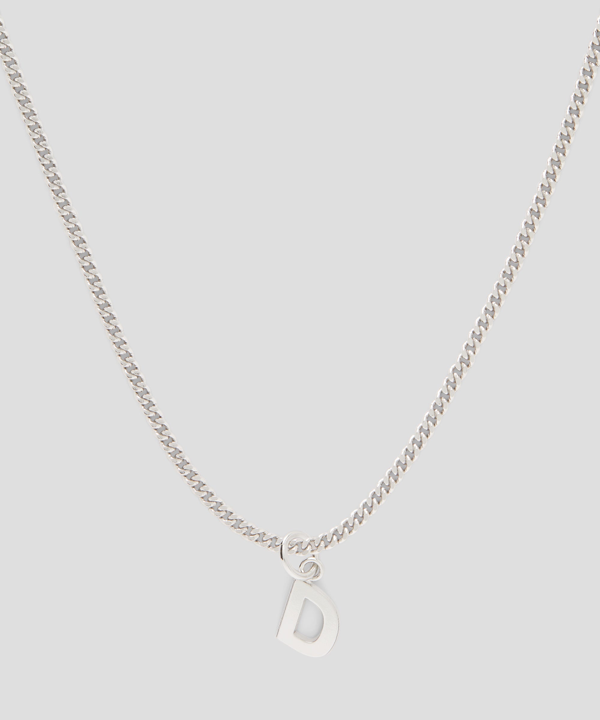 Brass letter D charm - 2