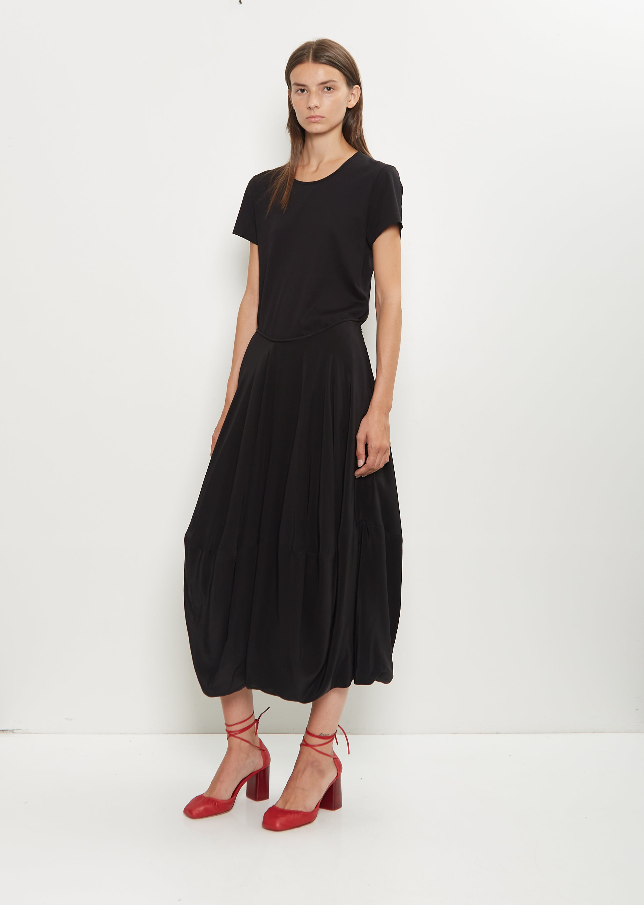 Balloon Silk Skirt - 4