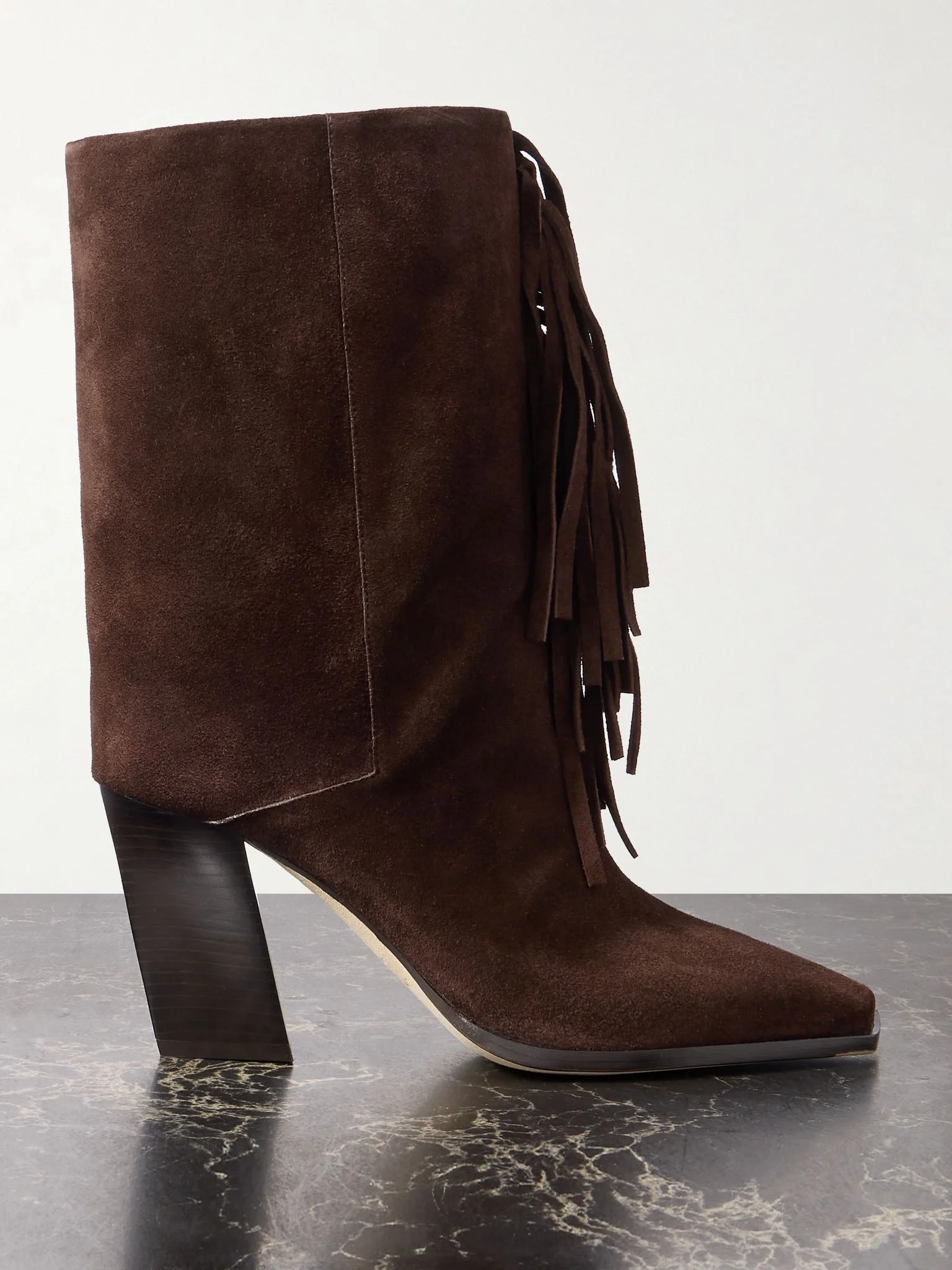 Hart 85 fringed suede boots Chocolate - 1