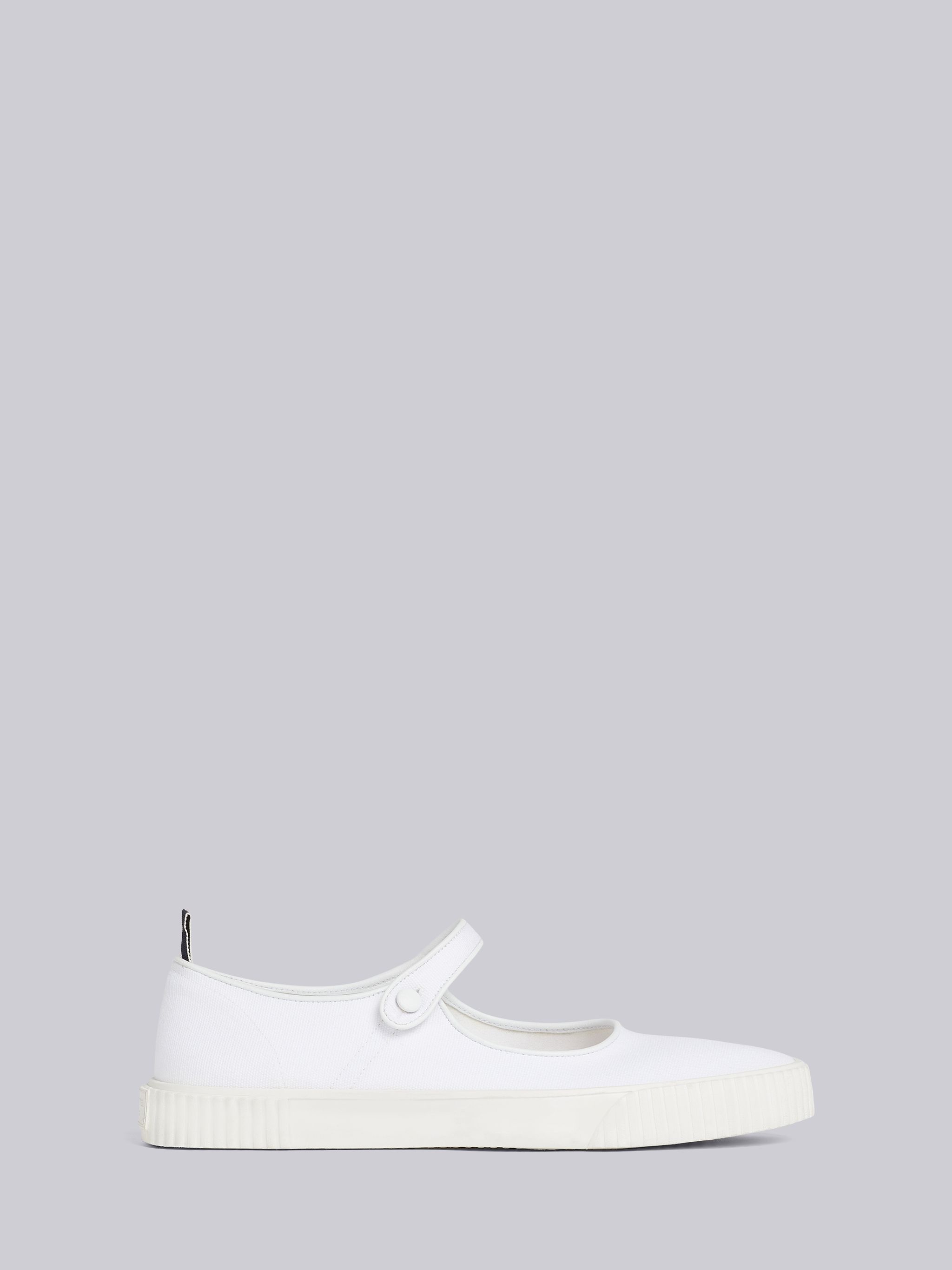 White Canvas Vulcanized Rubber Sole Thom John Tennis Shoe - 1