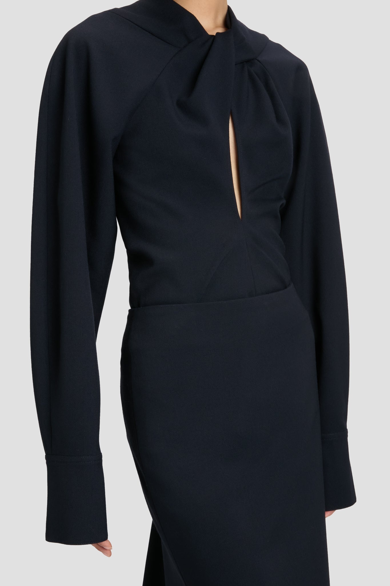Twist Detail Top In Navy - 4