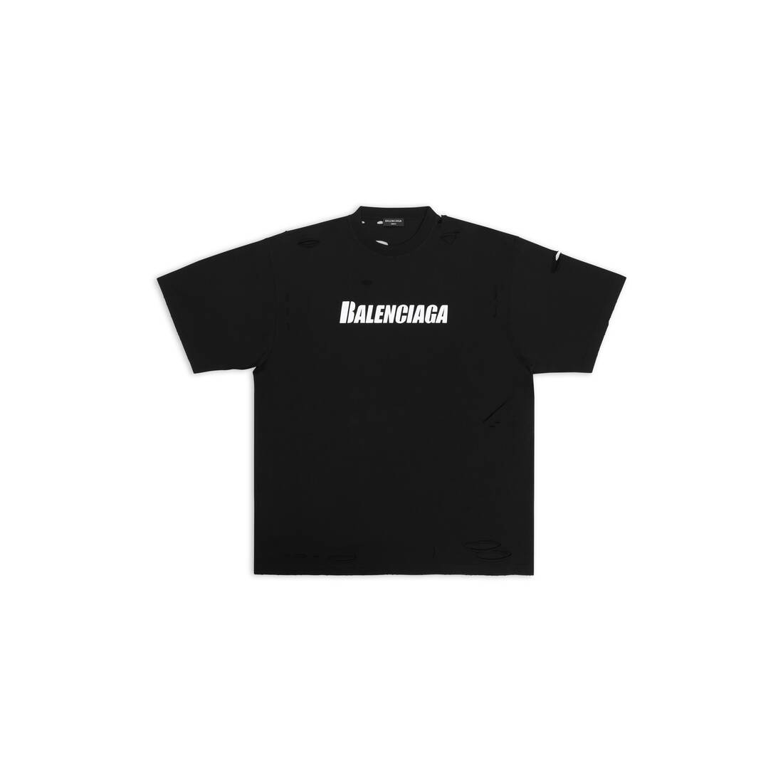 Balenciaga Stencil Type logo-print cotton shirt - Black