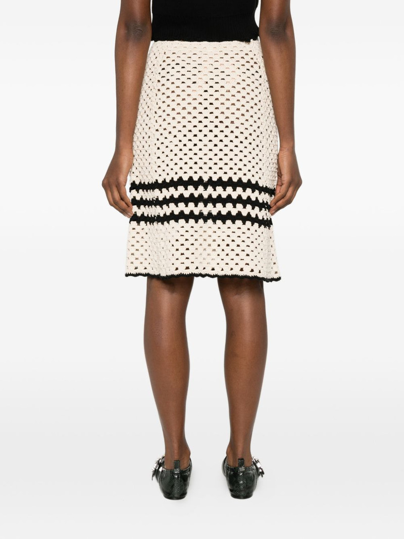 knitted-construction stripe-detail skirt 4