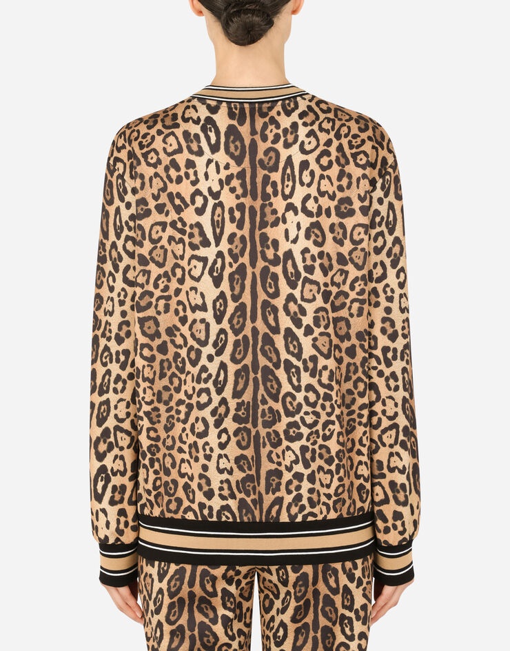 Leopard-print jersey sweatshirt - 2