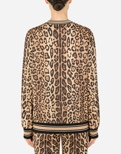 Dolce & Gabbana Leopard-print jersey sweatshirt outlook