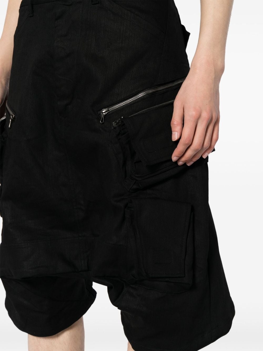 mid-rise drop-crotch shorts - 5